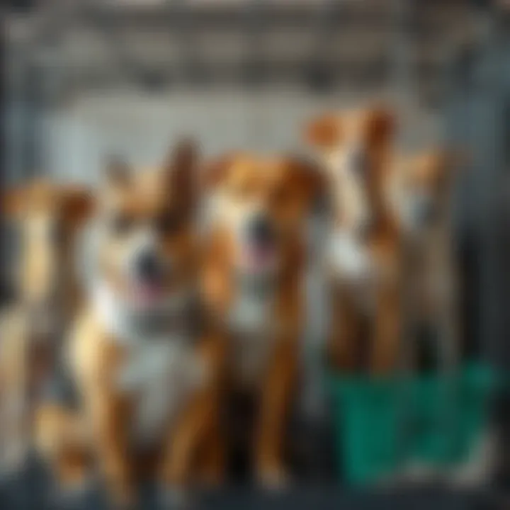 Choosing the Right Crate for Different Breeds Various dog breeds in crates