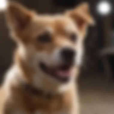 Impact on Small Dog's Behavior Close-up of a small dog's reaction to the automatic shock collar