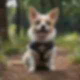 A small dog wearing an automatic shock collar during training