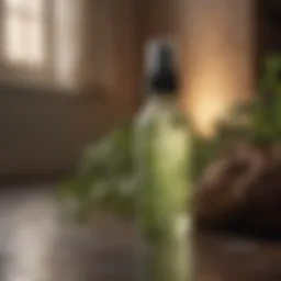 Calming spray bottle with natural ingredients