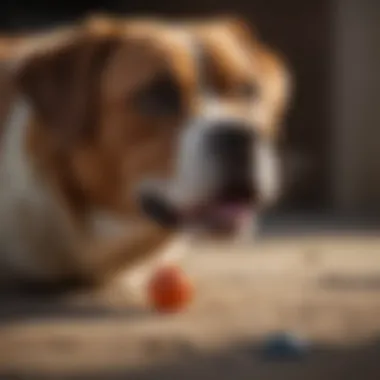Durable Hard Plastic Dog Ball Durable hard plastic dog ball in action