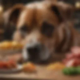 Healthy ingredients for low-calorie dog diet