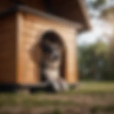 Pet enjoying the safety of an AC dog house