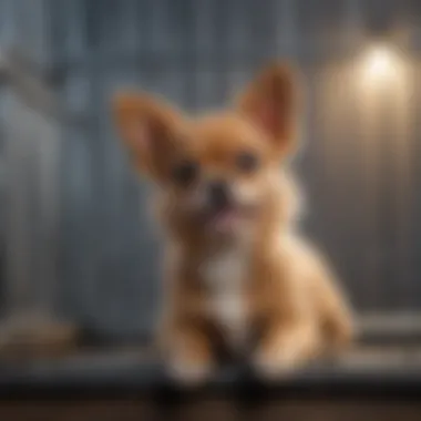 Behavior Boost: Small Dog Developing Positive Habits in the Outdoor Kennel Small dog developing behavior in outdoor kennel