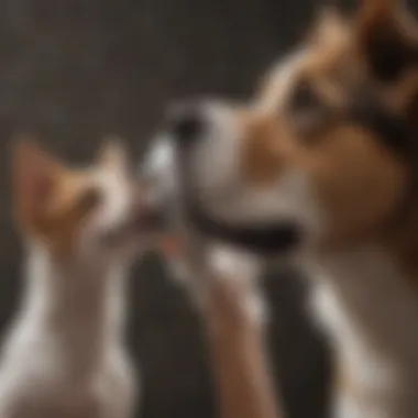 Pet Owner Choosing Dog Toothpaste Pet Owner Choosing Dog Toothpaste