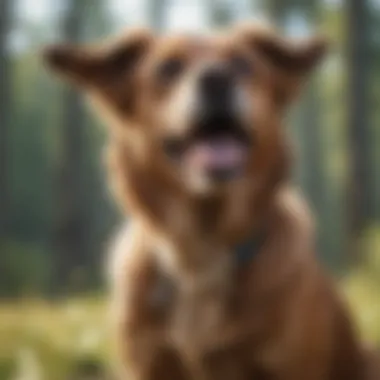 Happy dog after being treated with flea treatment shampoo