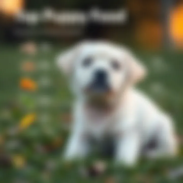 Essential Nutrients for Puppies An infographic illustrating essential nutrients for puppy growth and development.