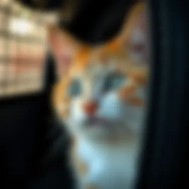 Quality Materials for Cat Safety A close-up view of durable materials used in a collapsible cat carrier, emphasizing quality and safety.