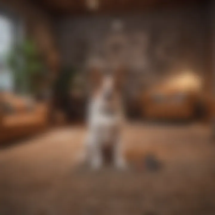 Different types of dog pens displayed in a living room