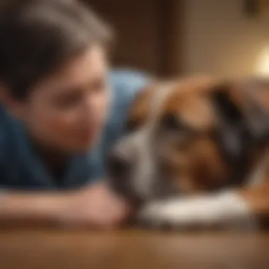 A veterinarian discussing sleep disturbances in dogs with a pet owner.