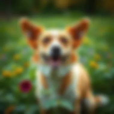 Dog enjoying a flea-free environment