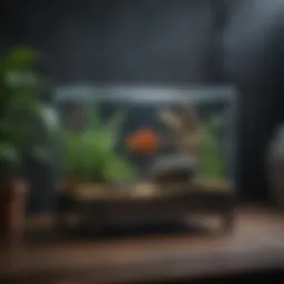 Metal fish tank stand showcasing durability