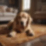 Elegant rug with golden retriever design