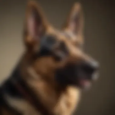 German Shepherd on a balanced diet for hip dysplasia management