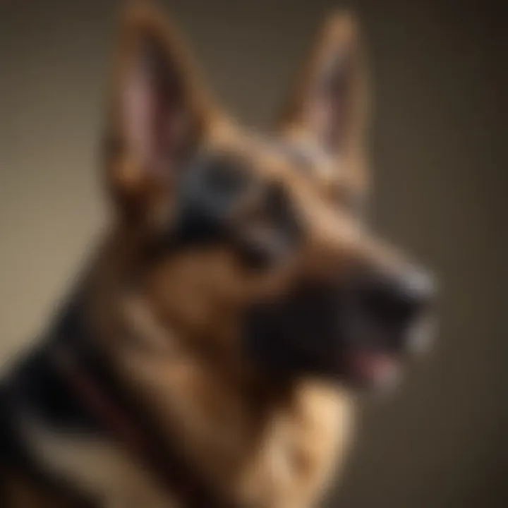 German Shepherd on a balanced diet for hip dysplasia management