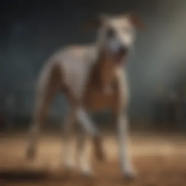 A majestic Greyhound in full sprint, showcasing its athletic build