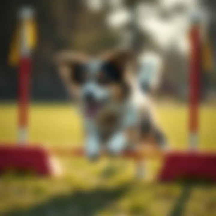 Mastering Agility A dog participating in an agility training session