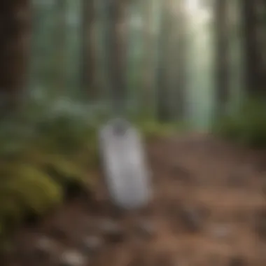 Dog wearing a long-lasting tag during outdoor activities