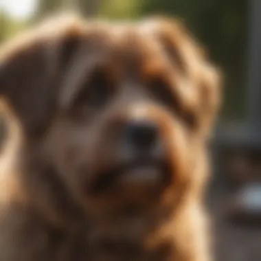 Brown Bolognese Dog in Tranquil Setting