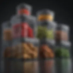 Elegant airtight glass containers showcasing variety