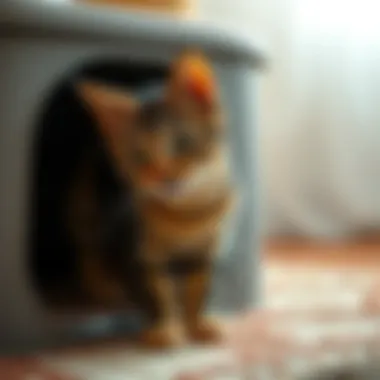 Easy maintenance features of an enclosed litter box