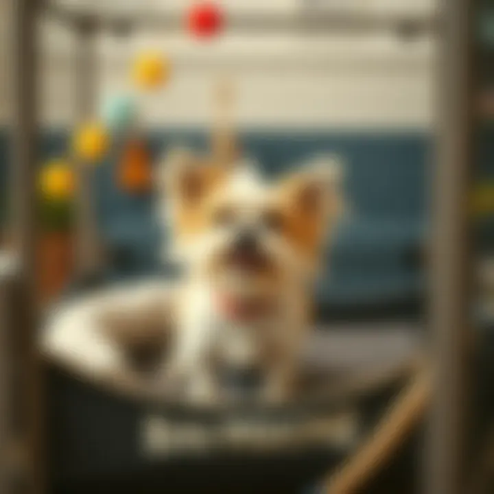 Small dog enjoying a playpen