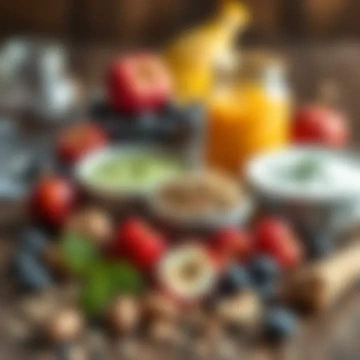 Essential Ingredients for Healthy Canine Cakes A variety of ingredients used in canine cake recipes, including fruits and grains