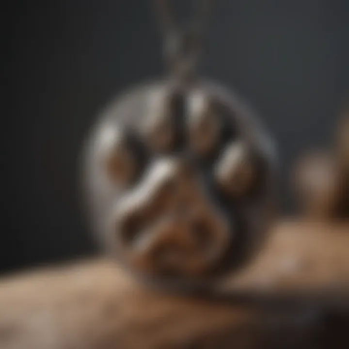 Delicate paw print keepsake jewelry