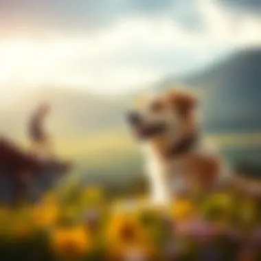 A serene landscape representing nature-inspired names for male dogs.