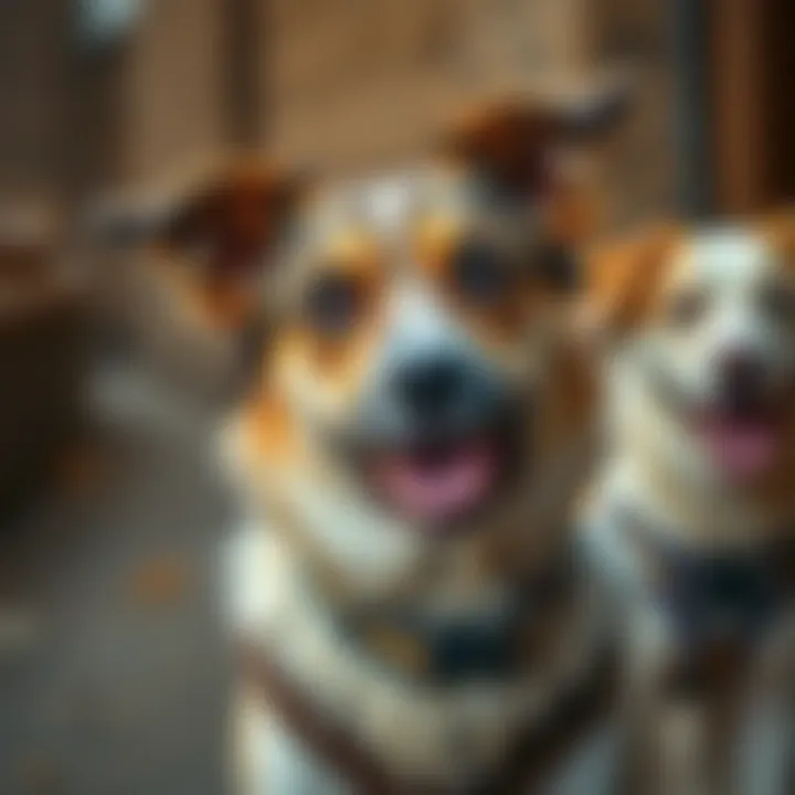 An imaginative combination of different elements representing creative dog names.