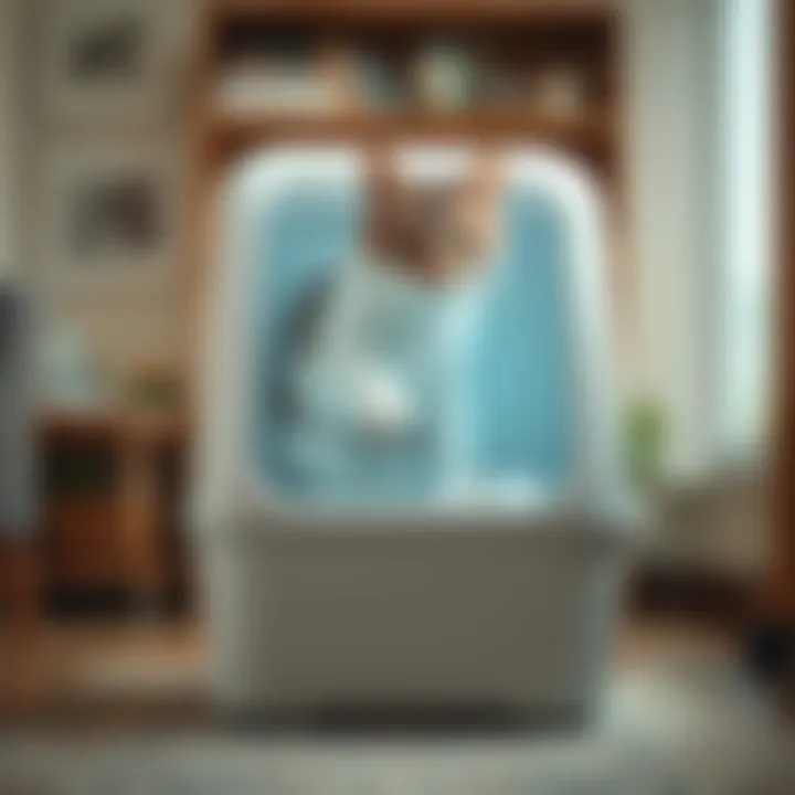 Automated Self-Cleaning Cat Litter Box Automated cat litter box with self-cleaning feature