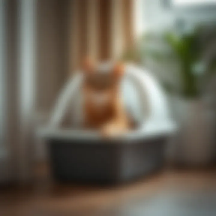 Compact Cat Litter Box for Limited Spaces Cat litter box designed for small spaces