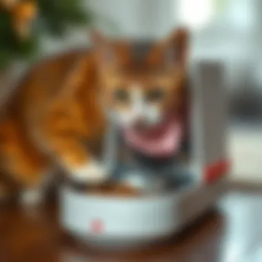 Sleek design of the Faroro automatic pet feeder