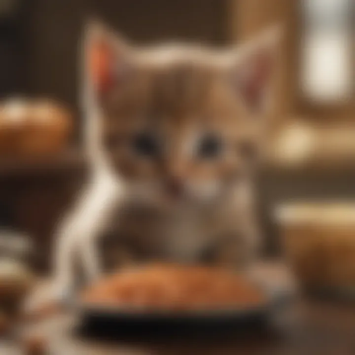 Kitten food portion measurement