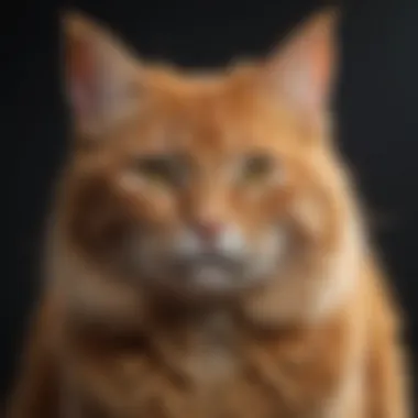 Majestic female orange cat with vibrant fur