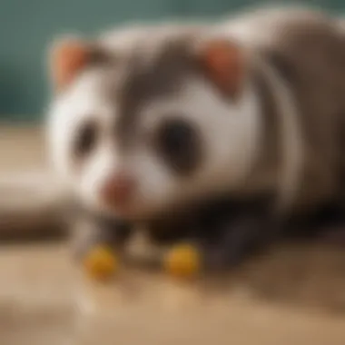 Ferret playing with interactive toy