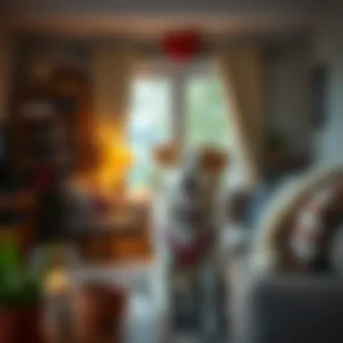 Creating Harmony Between Home and Dog A cozy living space with a dog that complements the household vibe