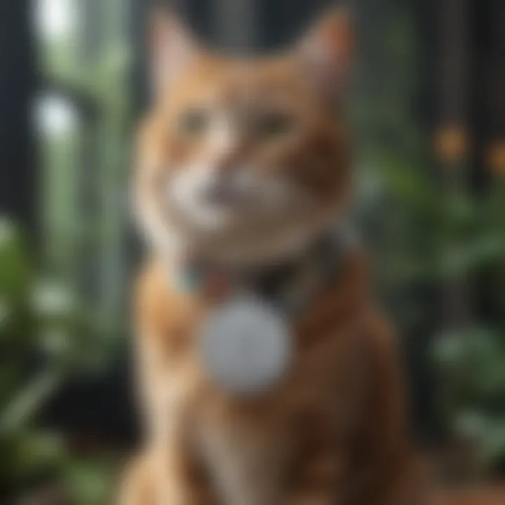 Personalized Floral Collar Cat ID Tag