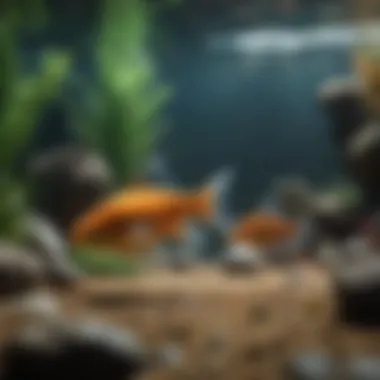 Colorful freshwater fish swimming in a well-maintained aquarium