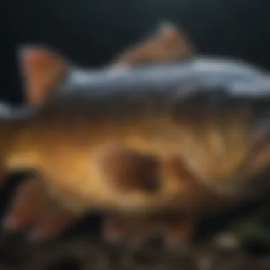 Close-up of a freshwater fish showcasing its unique patterns and colors