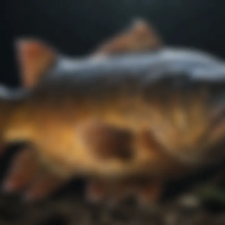 Close-up of a freshwater fish showcasing its unique patterns and colors