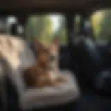 Front seat dog cover with plush cushioning