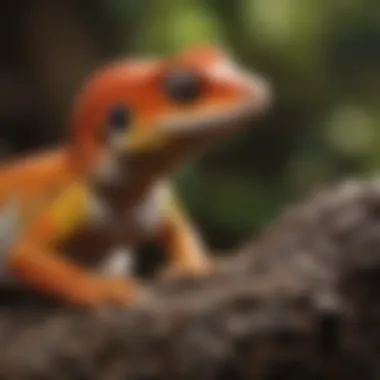 Majestic gecko showcasing vibrant colors in natural habitat