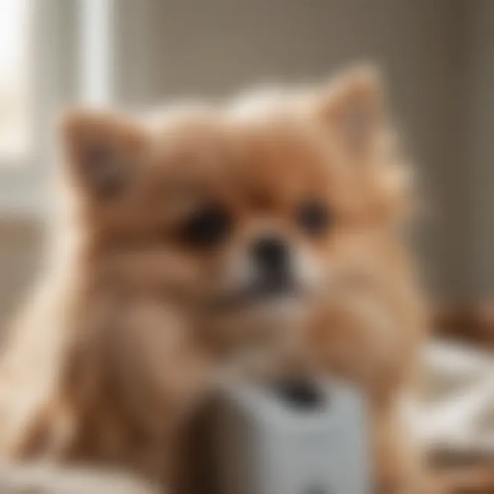 Close-up of GermGuardian Purifier capturing pet hair and dander