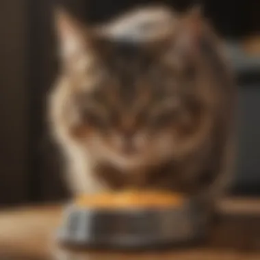 Cat enjoying gourmet natural wet food