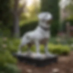 Graceful Pet Memorial Statue in Garden