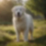 Majestic Great Pyrenees in a serene landscape