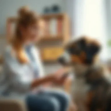 Open Communication: Addressing Pet Concerns Pet owner discussing concerns with a veterinarian