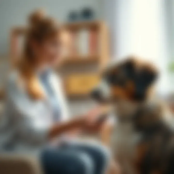 Open Communication: Addressing Pet Concerns Pet owner discussing concerns with a veterinarian