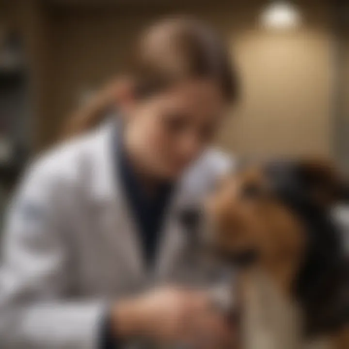 Compassionate Veterinarian Assisting with Dog's Final Moments